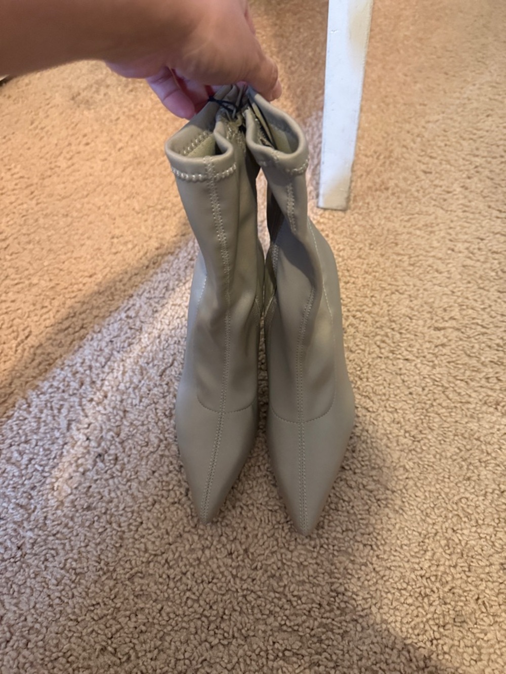 Zara Grey Pointed Sock Booties
